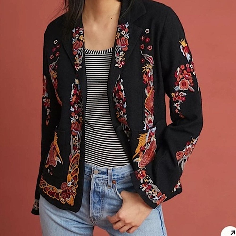 MAUVE EMBROIDERED BLAZER